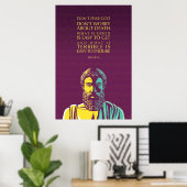 Epicurus Quote: Vrees God niet Poster (Thuiskantoor)