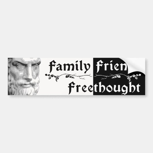 Epicurus: Vriendschapsvrienden Bumpersticker (Voorkant)