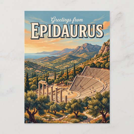 Epidaurus Griekenland Briefkaart (Voorkant)