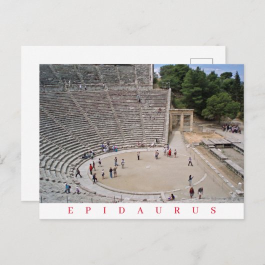 Epidaurus Theater uitzicht briefkaart (Voorkant / Achterkant)