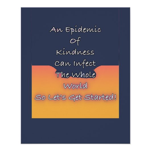 epidemie van vriendelijkheid perfect poster (Voorkant)