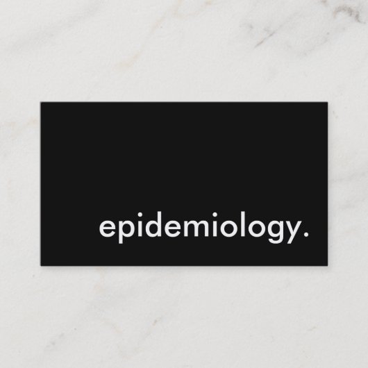 epidemiologie. visitekaartje (Voorkant)