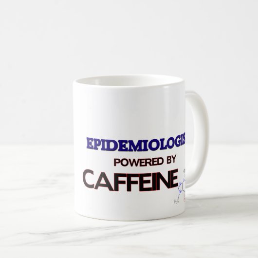 Epidemioloog aangedreven door cafeïne koffiemok (Voorkant rechts)