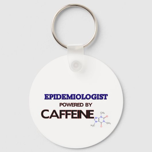 Epidemioloog aangedreven door cafeïne sleutelhanger (Voorkant)