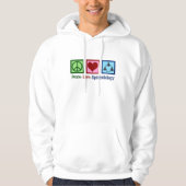 Epidemioloog Peace Love Epidemiology Hoodie (Voorkant)