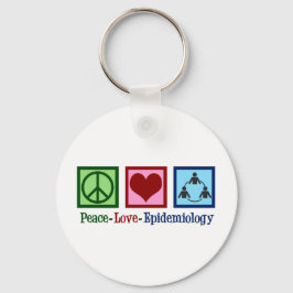 Epidemioloog Peace Love Epidemiology Sleutelhanger