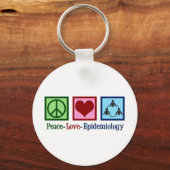 Epidemioloog Peace Love Epidemiology Sleutelhanger (Voorkant)