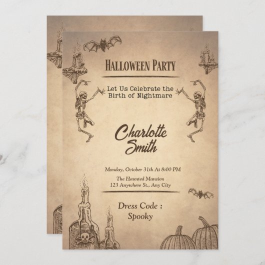 Epidemische elegantie - Dans van de schaduwen Kaart (Voorkant / Achterkant)