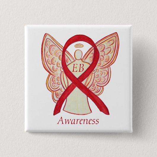 Epidermolysis Bullosa (EB) Awareness Ribbon Pins Vierkante Button 5,1 Cm (Voorkant)
