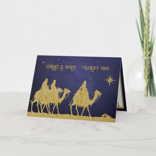 Epifany Feast Three Kings Byzantine katholieke C Kaart (Voorkant)