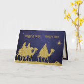 Epifany Three Kings Orthodox Byzantine Foto Kaart (Gele Bloem)