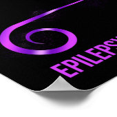 Epilepsie Bewustheid Hartlint Poster (Hoek)