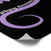 Epilepsie Bewustheid Hartlint Poster (Hoek)