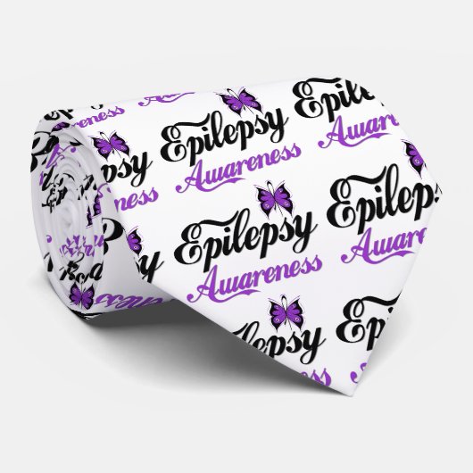 Epilepsie Bewustheid Stropdas (Opgerold)