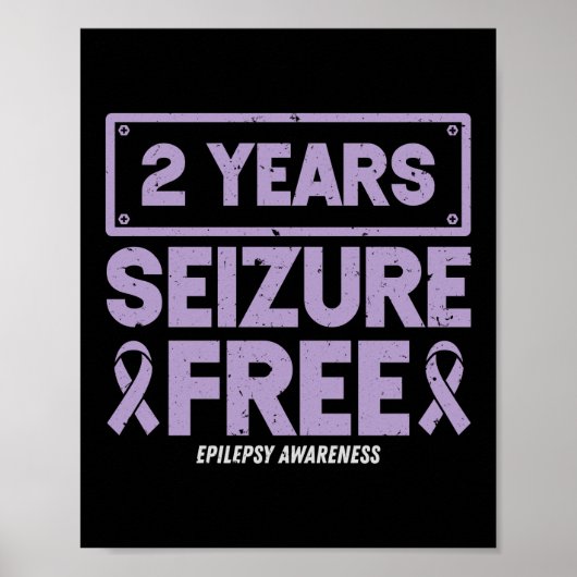 Epilepsie Bewustmaking 2 jaar beslag op vrij lintj Poster (Voorkant)