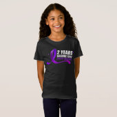 Epilepsie Bewustmaking 2 jaar beslag op vrij lintj T-shirt (Voorkant volledig)