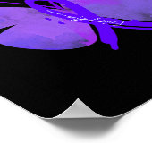 Epilepsie Bewustmaking Epilepsy Paarse Butterflies Poster (Hoek)