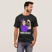 Epilepsie Bewustmaking Epileptische Warrior Niet b T-shirt (Voorkant volledig)