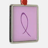 Epilepsie Bewustmaking  Metalen Ornament (Rechts)