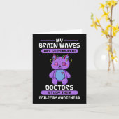 Epilepsie Bewustmaking Paars Epileptisch Brain Epi Kaart (Gele Bloem)