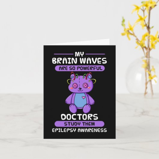 Epilepsie Bewustmaking Paars Epileptisch Brain Epi Kaart (Gele Bloem)