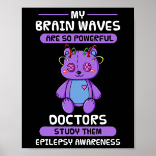 Epilepsie Bewustmaking Paars Epileptisch Brain Epi Poster