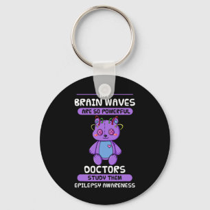 Epilepsie Bewustmaking Paars Epileptisch Brain Epi Sleutelhanger