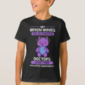 Epilepsie Bewustmaking Paars Epileptisch Brain Epi T-shirt (Voorkant)