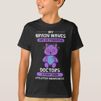 Epilepsie Bewustmaking Paars Epileptisch Brain Epi T-shirt