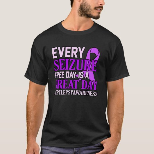 Epilepsie Bewustmaking Paars lintje T-shirt (Voorkant)