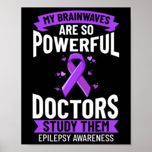 Epilepsie Bewustmaking Paars Ribbon Bracelet Warri Poster