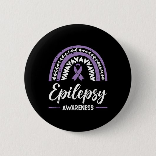 Epilepsie Bewustmaking Rainbow EpilepsyBewustheid Ronde Button 5,7 Cm (Voorkant)