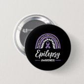 Epilepsie Bewustmaking Rainbow EpilepsyBewustheid Ronde Button 5,7 Cm (Voorkant /achterkant)