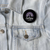 Epilepsie Bewustmaking Rainbow EpilepsyBewustheid Ronde Button 5,7 Cm (In situ)