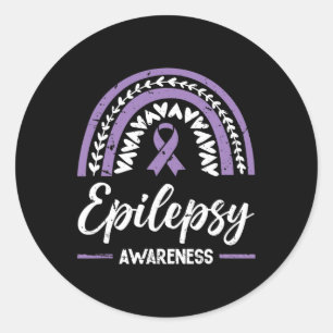 Epilepsie Bewustmaking Rainbow EpilepsyBewustheid Ronde Sticker
