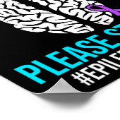 Epilepsie Bewustmaking Technische Epileptische War Poster (Hoek)