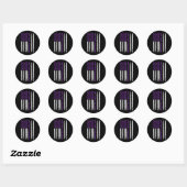 Epilepsie bewustzijn 1 ronde sticker (Vel)