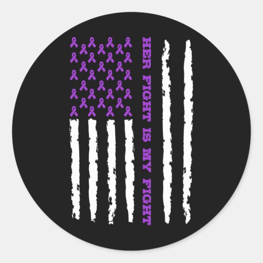 Epilepsie bewustzijn 1 ronde sticker (Voorkant)