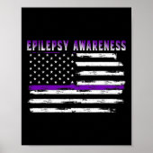 Epilepsie Bewustzijn Amerikaanse vlag Amerikaanse  Poster (Voorkant)