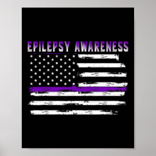 Epilepsie Bewustzijn Amerikaanse vlag Amerikaanse  Poster