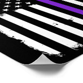 Epilepsie Bewustzijn Amerikaanse vlag Paarse dag l Poster (Hoek)