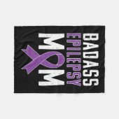 Epilepsie Bewustzijn Bad Epilepsy Mom Paarse lint Fleece Deken (Voorkant (Horizontaal))