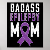 Epilepsie Bewustzijn Bad Epilepsy Mom Paarse lint Poster (Voorkant)