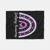 Epilepsie Bewustzijn Boho Regenboog Fleece Deken (Voorkant (Horizontaal))