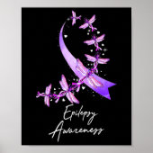 Epilepsie Bewustzijn Dragonfly November We Draag P Poster (Voorkant)