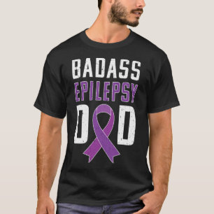 Epilepsie Bewustzijn Epilepsie Papa Paarse Lint T-shirt