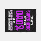 Epilepsie bewustzijn Epileptische krijger overleve Fleece Deken (Voorkant (Horizontaal))