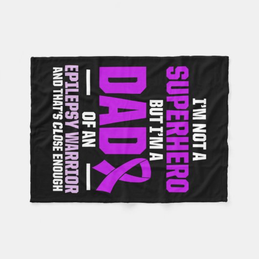 Epilepsie bewustzijn Epileptische krijger overleve Fleece Deken (Voorkant (Horizontaal))