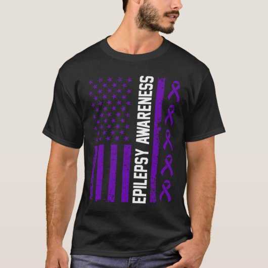 Epilepsie bewustzijn Epileptische krijger overleve T-shirt (Voorkant)