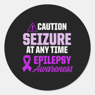 Epilepsie bewustzijn Epileptische krijger Survivor Ronde Sticker